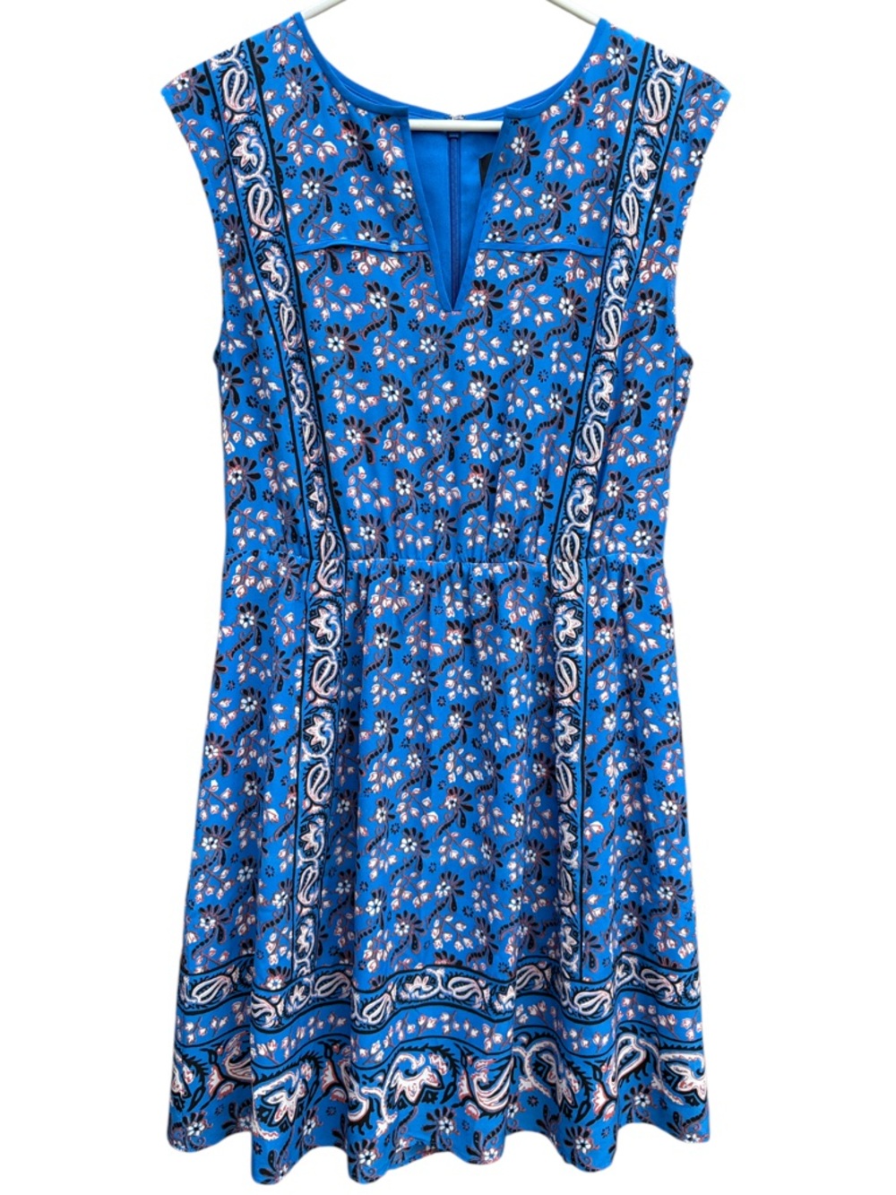 EUC J. Crew Silk Sleeveless Scarf Print Dress Size 6